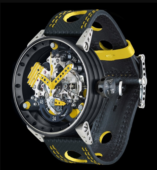 Luxury BRM R50 R50-VT-TJ Black PVD titanium yellow Replica Watch